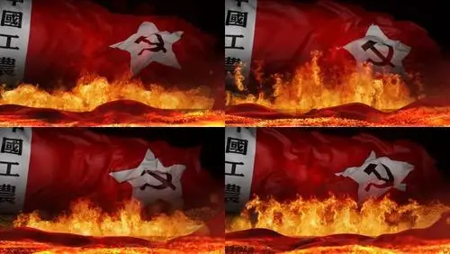 中国工农红军舞台背景(循环)_1920x1080_高清视频素材下载(编号