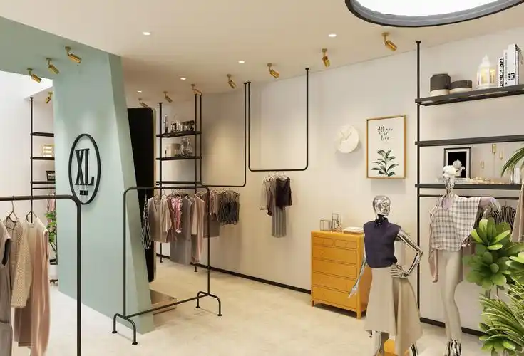 服装店店面装修图片ins风格服装店设计效果图80平米