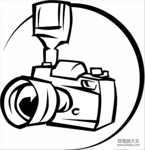 拿照相机男孩简笔画