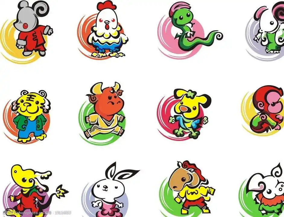 12生肖矢量图图片