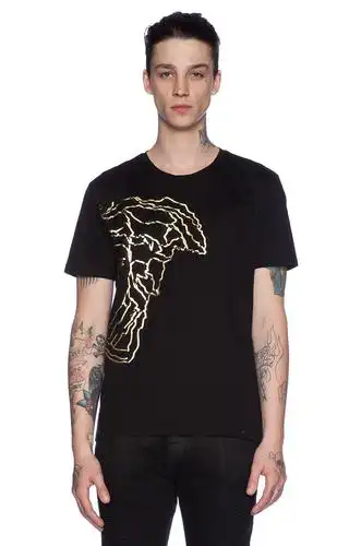 versace范思哲夏款纯棉短袖男款t恤v800540 vj00090 v105