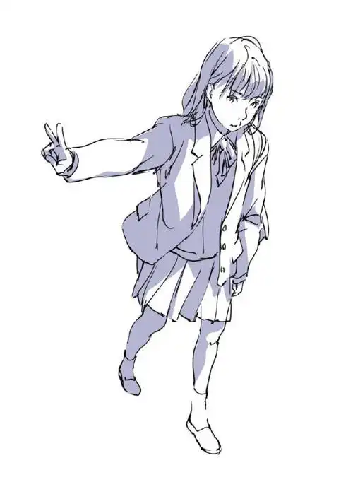 穿jk制服走路姿势练习学画画画师toshi