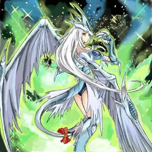 游戏王氵最近在回看5ds里面的五条龙是都有娘化版本像青眼白龙妹子