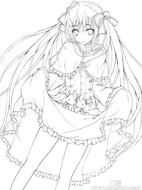 [新手练习线稿][缘之空]春日野穹 线稿[09p]