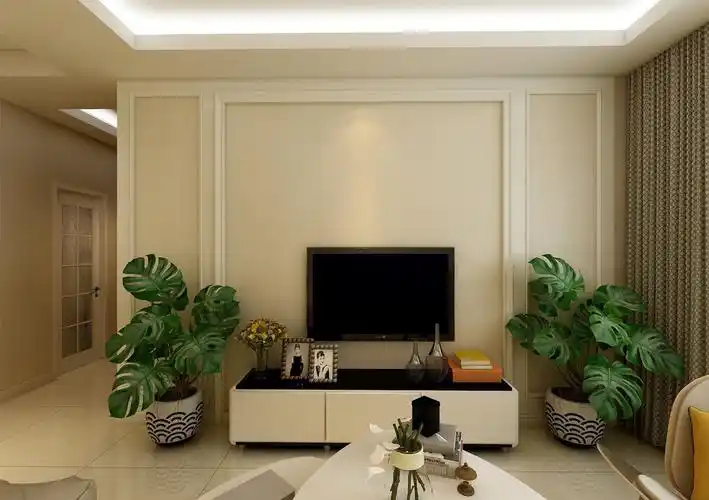 100平米简欧风格电视背景墙效果图