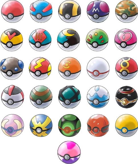 求神奇宝贝中所有精灵球的清晰图片 单个的 谢谢