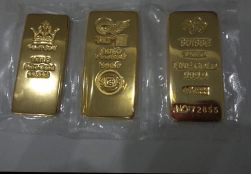 仿真金条1000g瑞士金条庞博板料金一千克投资金砖金块假金条摆件