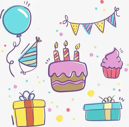 矢量生日元素合集素材免费下载_觅元素