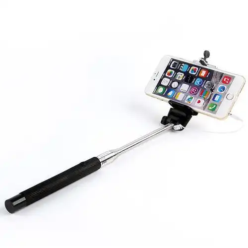 伸缩式便携自拍杆黑色