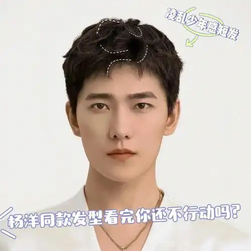 这款发型几乎适合所有的男生,尤其对清爽安静的短发男生,今年一定要剪