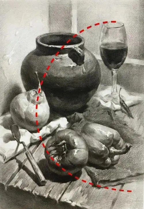 你真的明白素描静物构图掌握这5种方法让你秒变大师