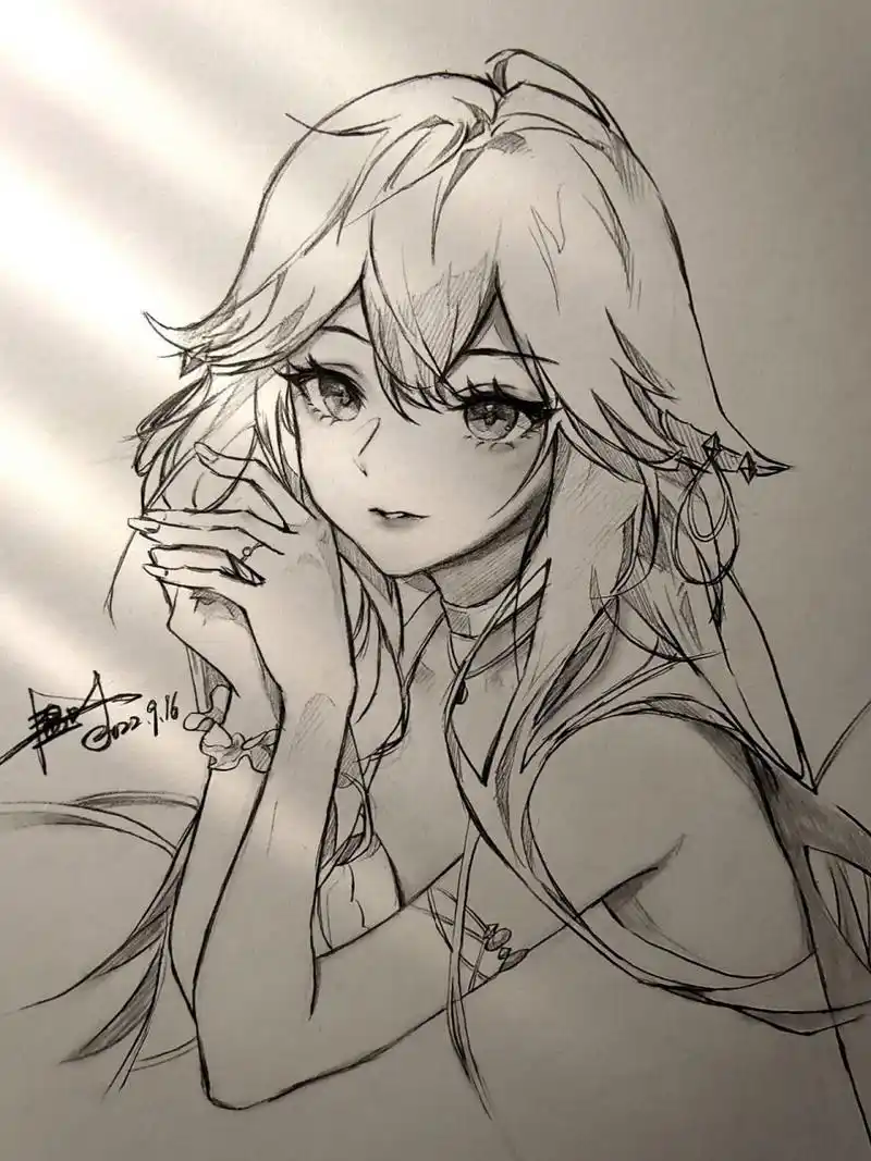 原神_八重神子 绘画过程 有没有喜欢八重神子滴! 95