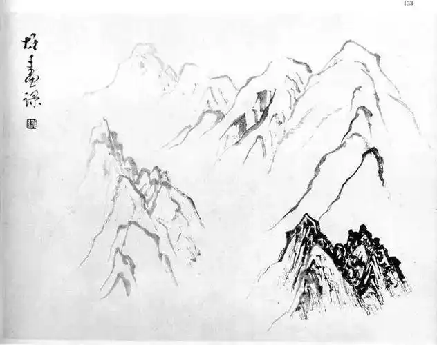 水墨山石中的勾,皴,点,染!|墨山|中水|国画_新浪新闻