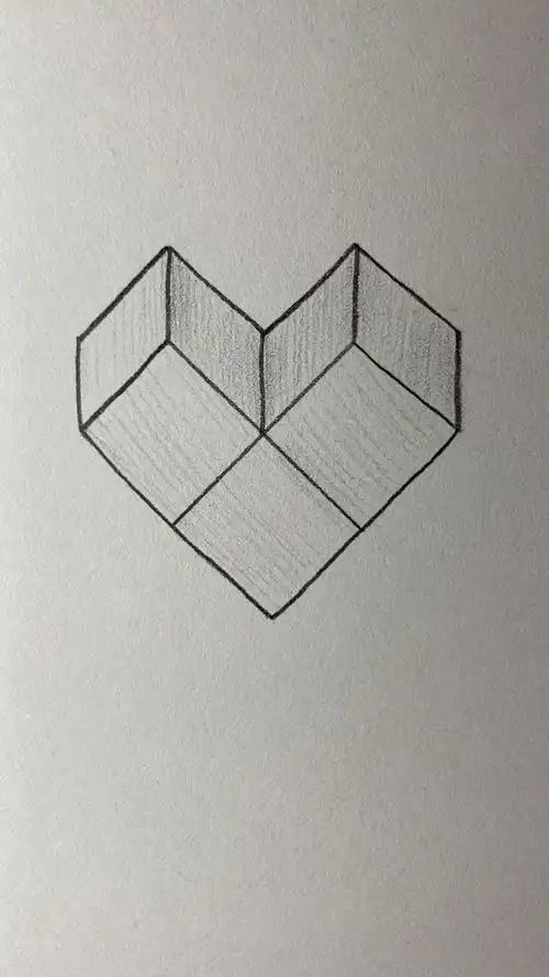 画心型的立体图形