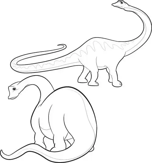 可爱的三角龙卡通