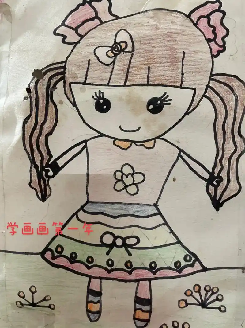 爱画画的小朋友 #儿童美术 #想画就画 #记录美好童年 记 - 抖音