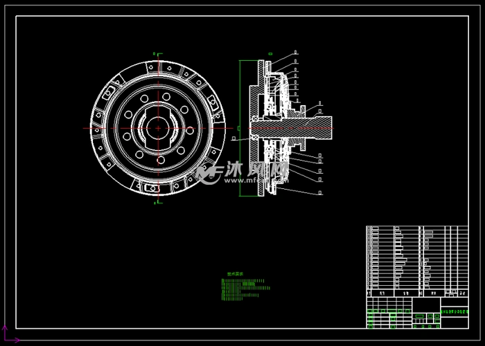 离合器cad装配图