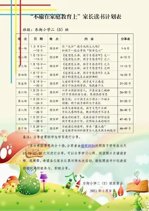 不输在家庭教育上读书计划