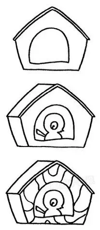 自然界各种动物的窝简笔画