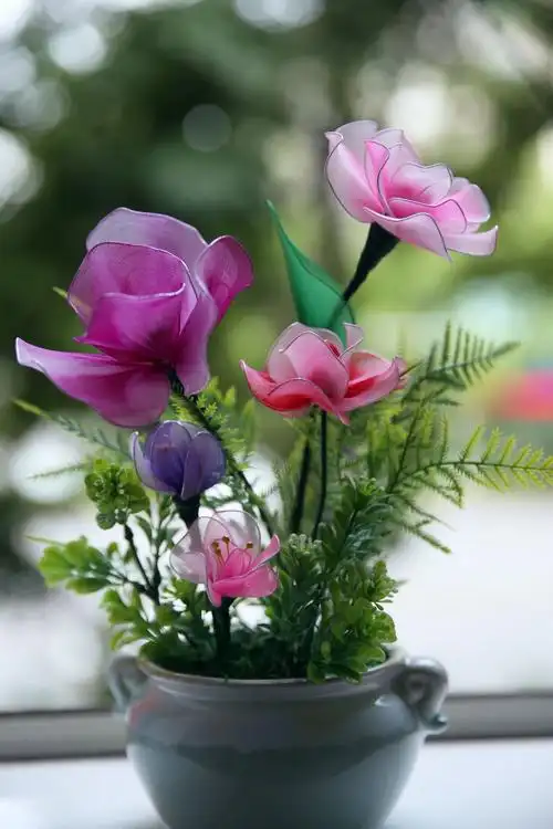 丝网花玫瑰花的做法手工丝网花艺之玫瑰花