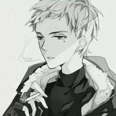 冷酷帅气男生微信头像黑白动漫小丑 过错可以改正那么错过呢