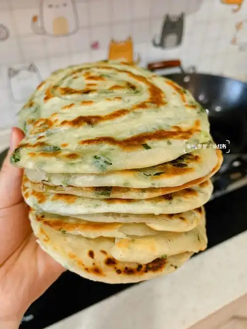 香喷喷家常葱油饼76外酥内软凉了也不硬