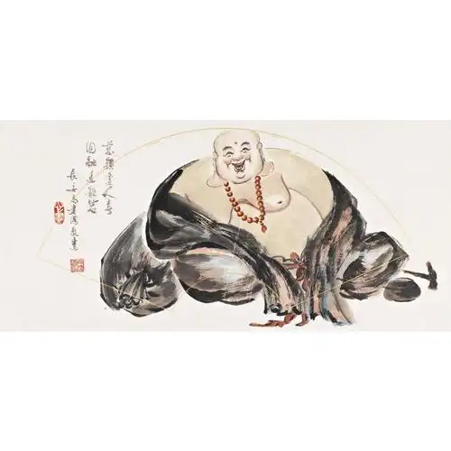 国画作品《【大自在弥勒佛70】作者尚建国》尚建国发布