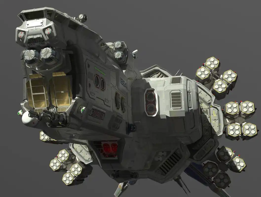 不错的一组科幻飞船系列插画作品!造型帅气看上去很有气势!