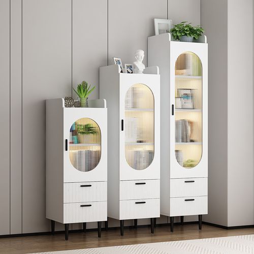 客厅夹缝收纳柜角落置物柜靠墙杂物柜小户型家用缝隙书柜电视边柜