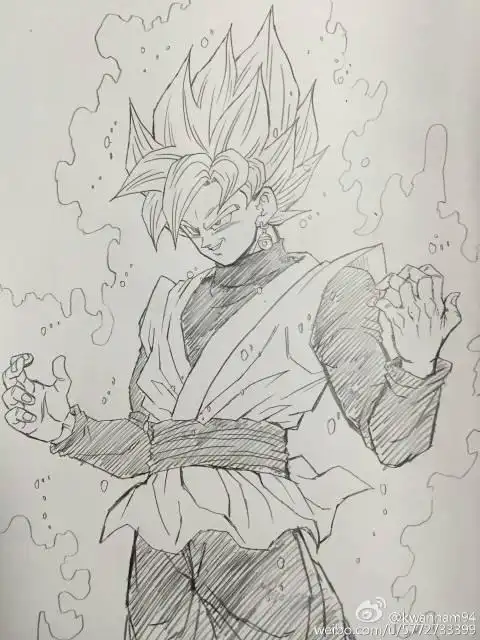 赛亚人孙悟空简笔画6