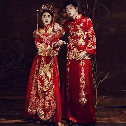 中国传统文化:中式婚礼服有多美?秀气端庄,每个细节都好精巧!