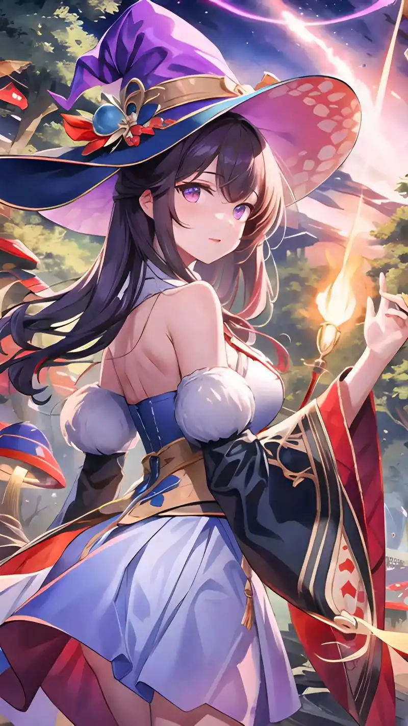 二次元 #女巫 #魔法 #动漫 #壁纸   魔法密林,一个充满神秘与奇幻的