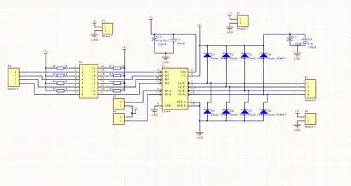 l298n驱动我的小车的两个直流减速电机 电路图可以发给我一份吗?
