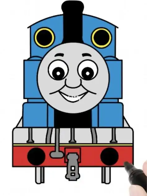 怎样画托马斯绘画小火车简笔画宝宝学画画简笔画绘画画画美术
