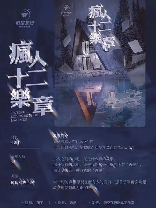 剧本杀测评疯人十二乐章04差点儿意思