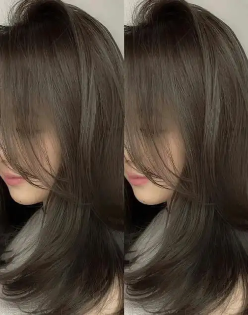 我又染了人见人夸的免漂冷茶色人见人夸