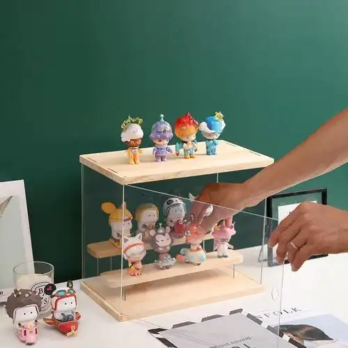 盲盒展示盒泡泡玛特收纳盒盲盒收纳展示架泡泡玛特桌面收纳盒亚克力