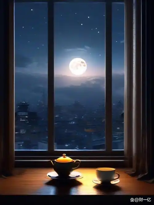 夜深人静,独坐窗前,一盏清茶,一缕月光