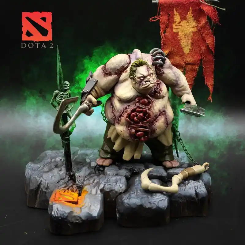 dota2英雄屠夫帕吉.dota2屠夫帕吉自涂手办 制作工具 - 抖音