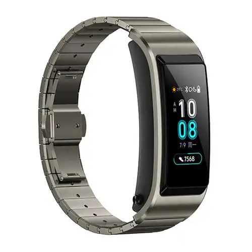 huawei华为智能手环b5时尚版钛金灰蓝牙耳机运动手环心率监测触控彩屏