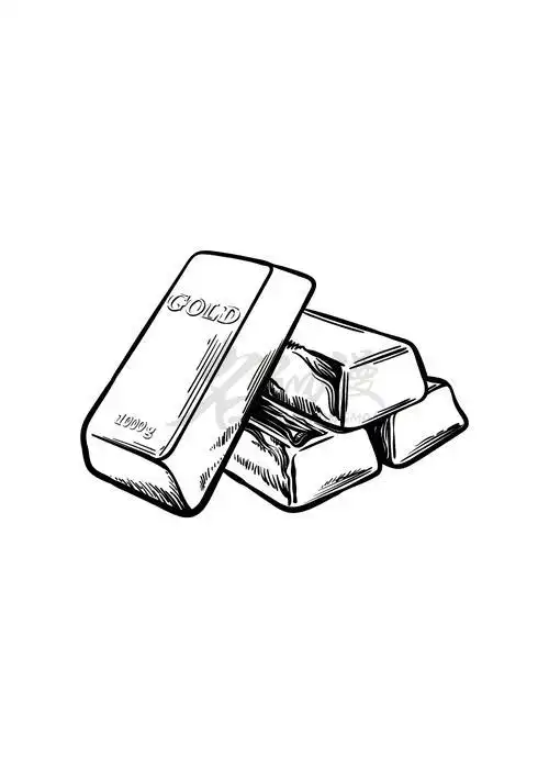 这样,超简单的金块就画好了.