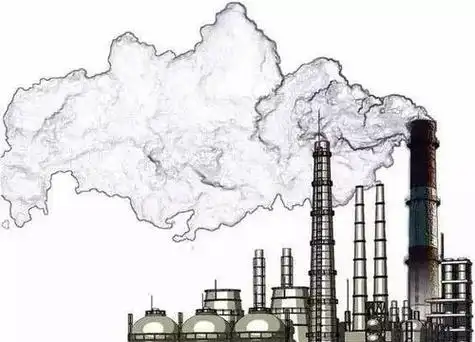 加工厂污染物简笔画