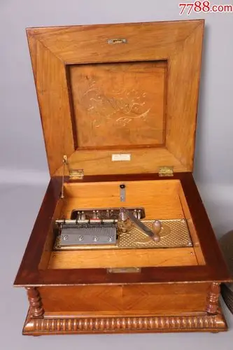 上世纪德国kalliope古董八音盒机械音乐盒10铃伴奏