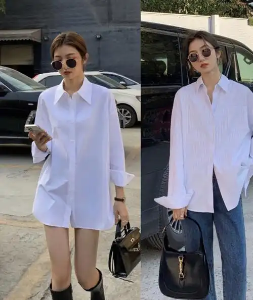 这个春季怎么能少了白色衬衫搭配上牛仔裤青春感满分超好看