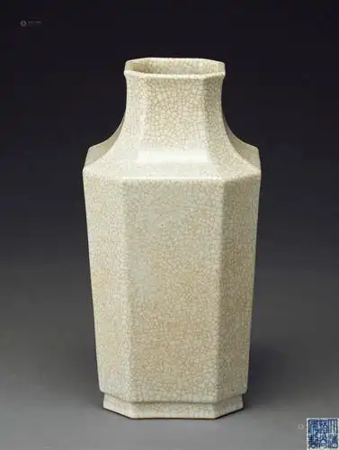 【清道光 仿哥窑八方瓶】拍卖品_图片_价格_鉴赏_清代单色釉瓷器_雅昌