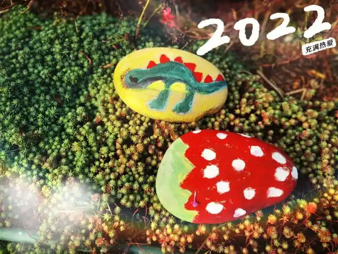 石头画恐龙小朋友应该都喜欢