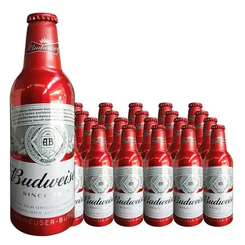 百威budweiser红色经典啤酒铝罐355ml24罐整箱国产经典啤酒