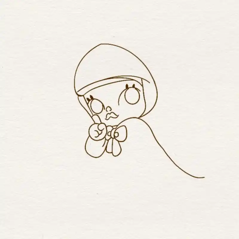 简笔画|【molly】(附过程) 96 96 96 【你们的城市都下雪了吗?