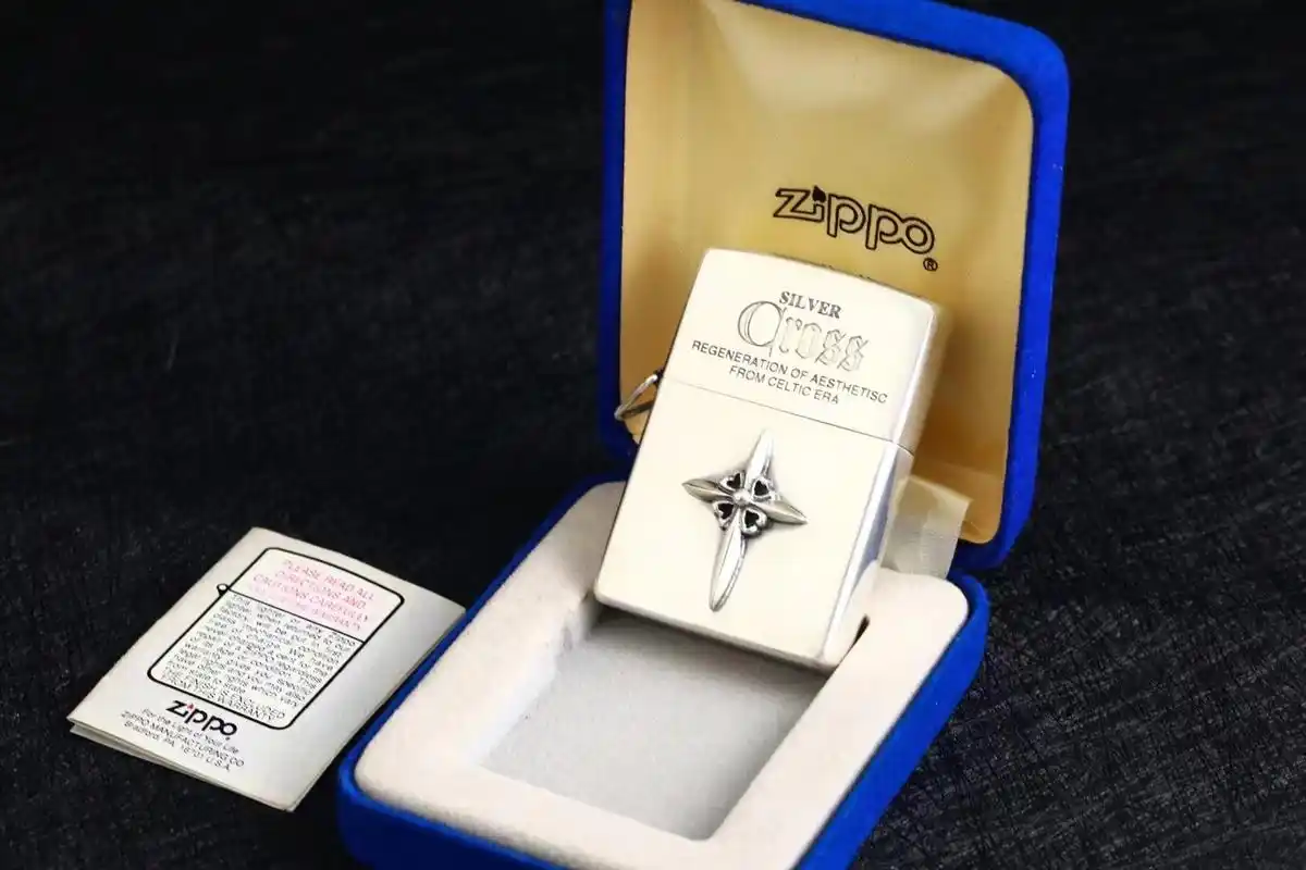 1998年纯银zippo煤油打火机凯尔特十字架