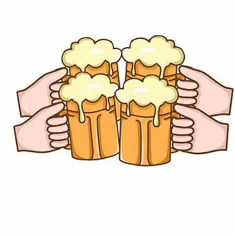 2021新年庆祝干杯元素动图gif